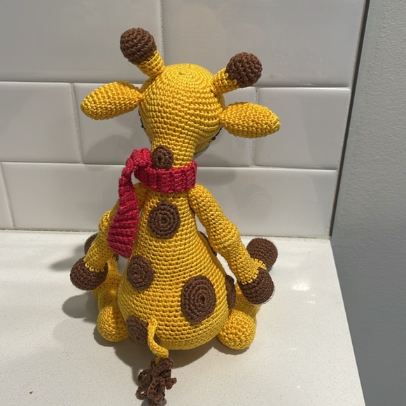 Handcrafted Sleepy Giraffe Amigurumi Crochet Stuffed Animal Toy Doll Figure 🦒 - Picture 5 of 13
